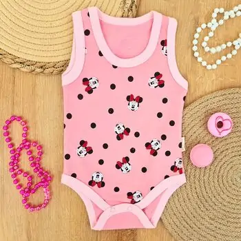 Minnie Mouse Bodysuit Light Pink - ჩვილის ბოდე