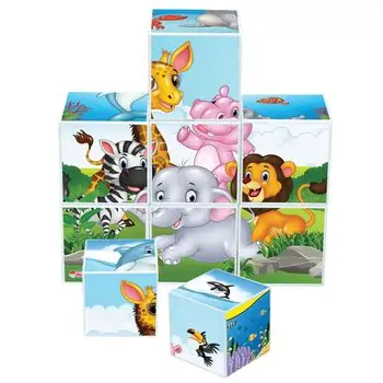 Dede Puzzle Cubes 9 Pcs - საბავშვო სათამაშო ფაზლი-კუბიკები, 3 image