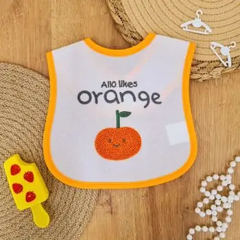 Bobix Allo Likes Orange Baby Bib Orange - საბავშვო წინსაფარი