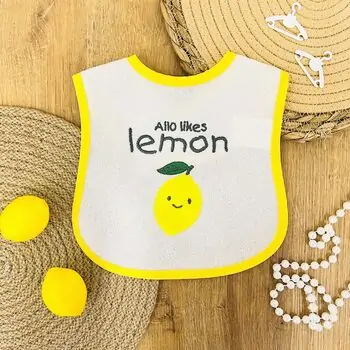 Bobix Allo Likes Lemon Baby Bib Yellow - საბავშვო წინსაფარი