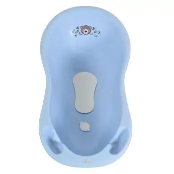 Cangaroo Bathtub Forest Bear pastel blue With Stand Aqua  ჩვილის აბაზანა სადგამით და საშრობით, 4 image