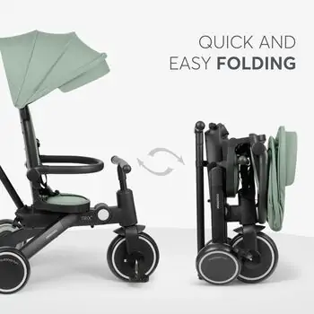 Kikkaboo Tricycle 8in1 Trix 2 Mint სამ თვლიანი ველო-ეტლი, 5 image