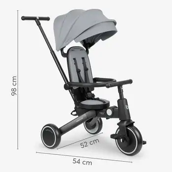 Kikkaboo Tricycle 8in1 Trix 2 Mint სამ თვლიანი ველო-ეტლი, 12 image
