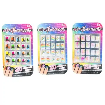 Influencer press on nails - საბავშვო ფრჩხილის სტიკერების ნაკრები, 6 image