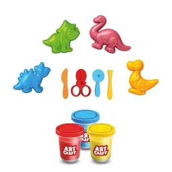 Art Craft 3D Dinosaurs Play Dough Set 03995 - პლასტელინის ნაკრები, 4 image