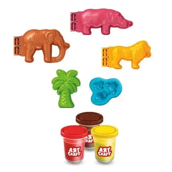 Art Craft Jungle Animals Play Dough Set 03997 - პლასტელინის ნაკრები, 4 image