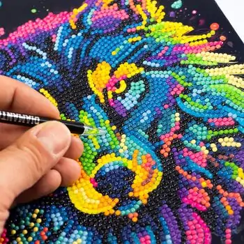 Colorful Wolf Diamantiny - თვლებით ხატვა, 2 image