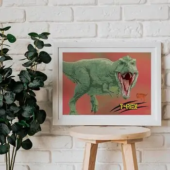 Dinosaurs T-rex  Diamantiny Level Up - თვლებით ხატვა