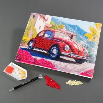 Red Car Diamantiny - თვლებით ხატვა