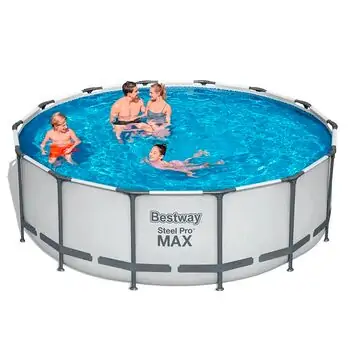 Bestway  Round Pool Set with Filter Pump and ladder - კარკასული აუზი კარტრიჯული ფილტრით, კიბით და ტენტით