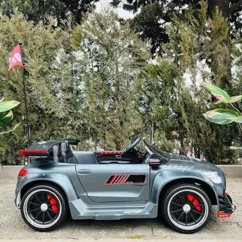 Mercedes Benz Car Painting Grey - ელექტრო მანქანა კაუჩუკის საბურავებით და ტყავის სავარძლით, 4 image