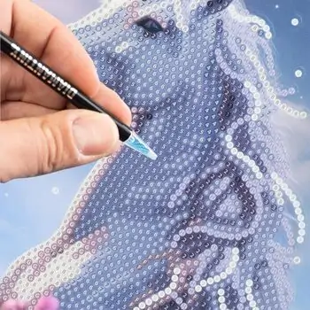 Pink Unicorn Diamantiny Level Up Fantasy  - თვლებით ხატვა, 3 image