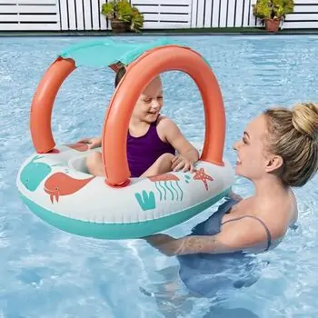 Bestway 34203 Comfort Plush Shaded Baby Boat - გასაბერი აუზი, 3 image