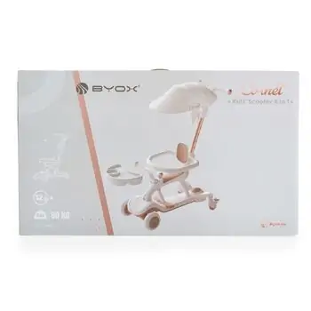 Byox Tricycle/Scooter Cornet 6in1 Green - სასეირნო ველო-ეტლი/სკუტერი, 12 image