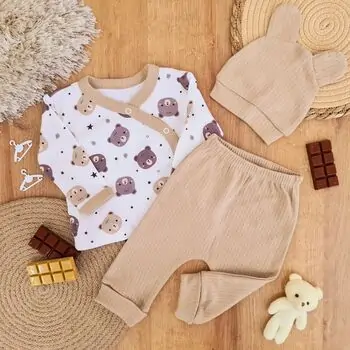 Little Bear 3 In 1 Set - ჩვილის სამოსის ნაკრები