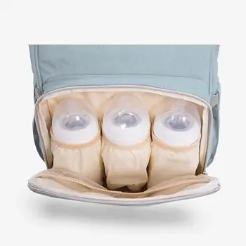 KikkaBoo-ს დედის ჩანთა Mama bag Siena Light Mint, 2 image