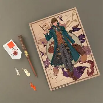 Newt Scamander Diamantiny Wizarding - თვლებით ხატვა
