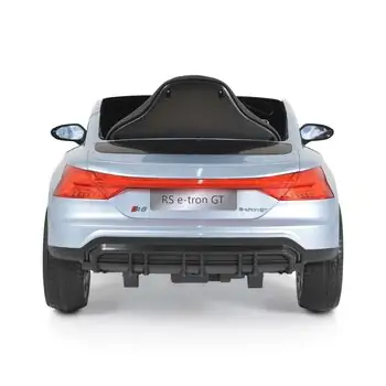 Moni Audi RS e-tron 717 blue painting - ელექტრო მანქანა კაუჩუკის საბურავებით და ტყავის სავარძლით, 5 image