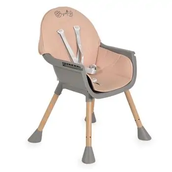 Moni High chair Biscotti 2 in 1 Pink საკვები სკამ-მაგიდა, 7 image