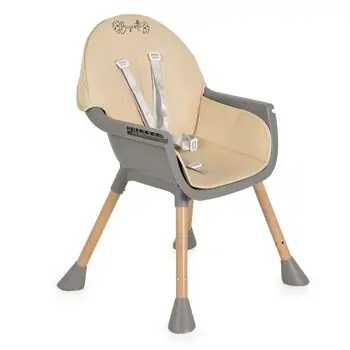 Moni High chair Biscotti 2 in 1 Beige საკვები სკამ-მაგიდა, 7 image