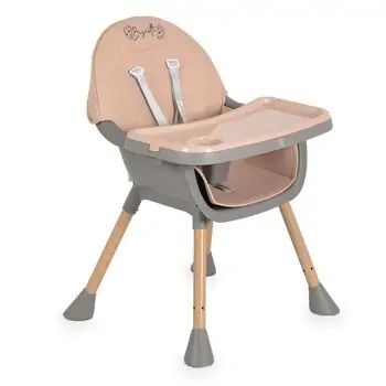 Moni High chair Biscotti 2 in 1 Pink საკვები სკამ-მაგიდა, 6 image