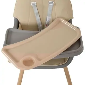 Moni High chair Biscotti 2 in 1 Beige საკვები სკამ-მაგიდა, 8 image
