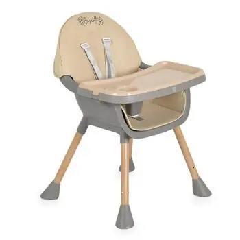Moni High chair Biscotti 2 in 1 Beige საკვები სკამ-მაგიდა, 6 image