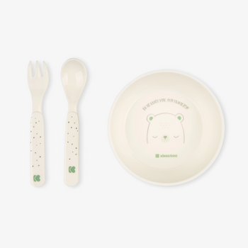 KikkaBoo PP tableware set Bear with me Mint  - საბავშვო ჭურჭლის ნაკრები, 6 image