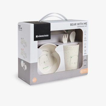 KikkaBoo PP tableware set Bear with me Mint  - საბავშვო ჭურჭლის ნაკრები, 9 image