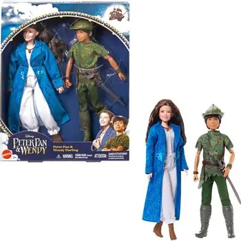 Disney Movie Peter Pan and Wendy Darling Fashion Dolls - პიტერ პენის და ვენდის სათამაშო თოჯინა