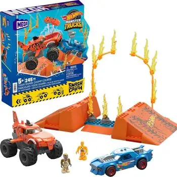 MEGA Hot Wheels Monster Trucks Toy Building Set - საბავშვო სათამაშო ტრასა