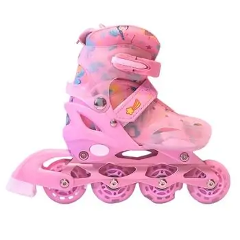 Space Inline Roller Skates With Light M/35-38/ - როლიკები, 4 image