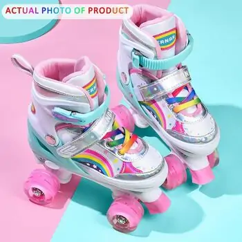 Rainbow Roller Skates With Light S/31-34/ - როლიკები, 5 image