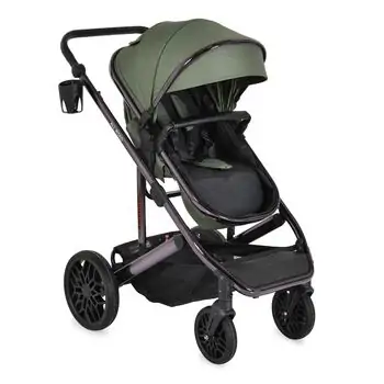 Moni 2 In 1 Set All road Dark-green - საბავშვო ტრანსფორმერი ეტლის კომპლექტი, 4 image