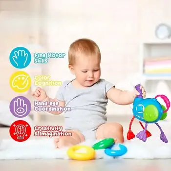 Baby Yard Elephant Sensory Toy - განსავითარებელი სათამაშო სპილო, 4 image