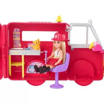 ​Barbie Chelsea Fire Truck Playset ბარბის სახანძრო მანქანა თოჯინით, 4 image
