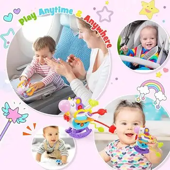 Baby Yard Rolling Unicorn Sensory Toy - განსავითარებელი სათამაშო უნიქორნი, 3 image