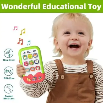 Baby Yard Learning Smart Phone With Light And Sound - განსავითარებელი სათამაშო მობილური, 5 image