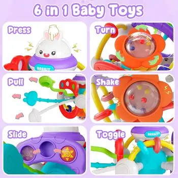 Baby Yard Rabbit Sensory Toy - განსავითარებელი სათამაშო კურდღელი, 3 image