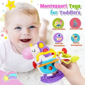 Baby Yard Rolling Unicorn Sensory Toy - განსავითარებელი სათამაშო უნიქორნი, 5 image