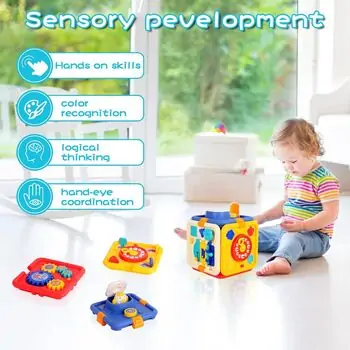 Baby Yard Musical Learning Busy Cube - განსავითარებელი სათამაშო კუბი, 7 image