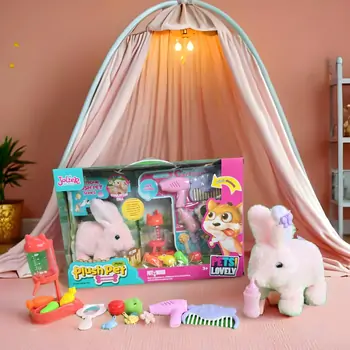 Mini Plush Pet Baby Rabbit With Accessory - სათამაშო კურდღელი აქსესუარებით