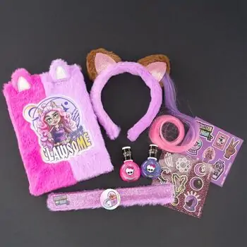 Monster High Clawdeen set - საბავშვო ბლოკნოტი და აქსესუარები