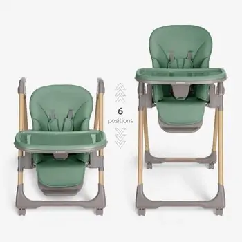 KikkaBoo Highchair Olive Mint - საკვები სკამ-მაგიდა, 9 image