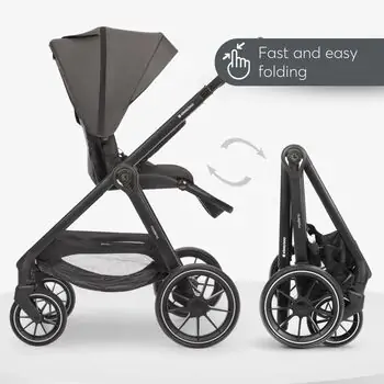 KikkaBoo Modena 4in1 With Carrycot Dark Grey საბავშვო ეტლის კომპლექტი, 11 image