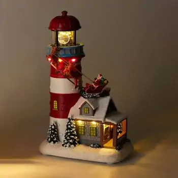 Christmas Lighthouse With Led Decoration - საახალწლო აქსესუარი განათებით, 2 image