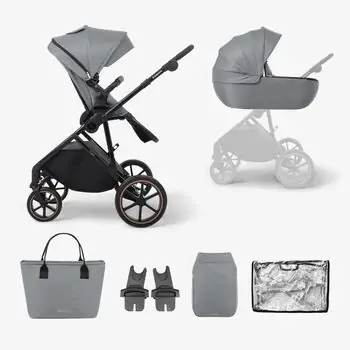Kikkaboo Stroller 3in1 Thea Grey საბავშვო ტრანსფორმერი ეტლი