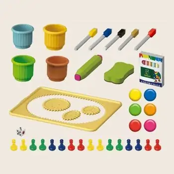 Folding Double Face Children's Drawing Board Green - საბავშვო სახატავი ორმხრივი დაფა, 3 image