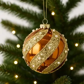 Gold Ball Hanging Decoration - ნაძვის ხის სათამაშო