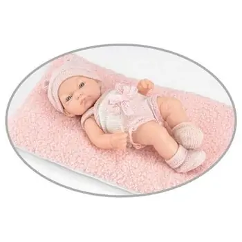Cute Baby Doll + Pillow Pink - საბავშვო სათამაშო თოჯინა, 2 image